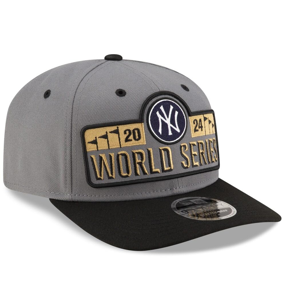 New Era NY New York Yankees 9SEVENTY 2024 World Series Gold Patch Snapback Cap, Adjustable Hat
