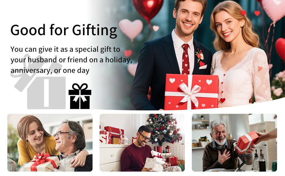 Wool Fedora Cowboy Hat for Men Women Wide Brim Western Hat with Feather and Belt Buckle Gift Box (Black,One Size)