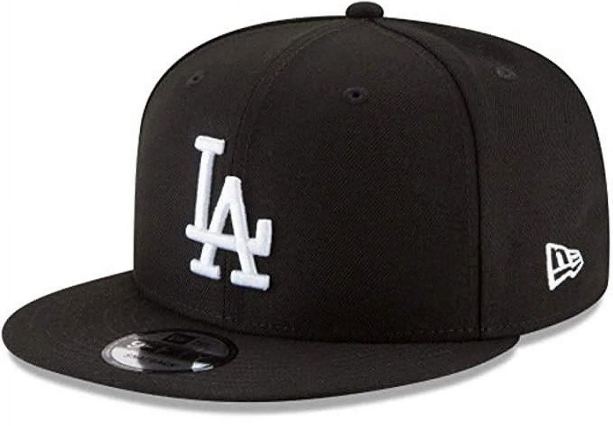 New Era Unisex-Adult MLB 9Fifty Black White Primary Logo Adjustable Snapback Hat Cap One Size Fits All
