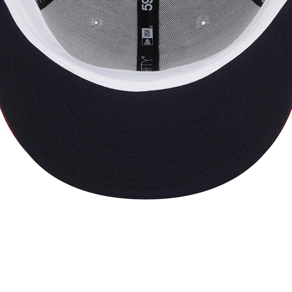 New Era Chicago White Sox 59FIFTY Cooperstown 2005 World Series Side Patch Fitted Cap, Hat (US, Numeric, 7 1/8, Grey Red)