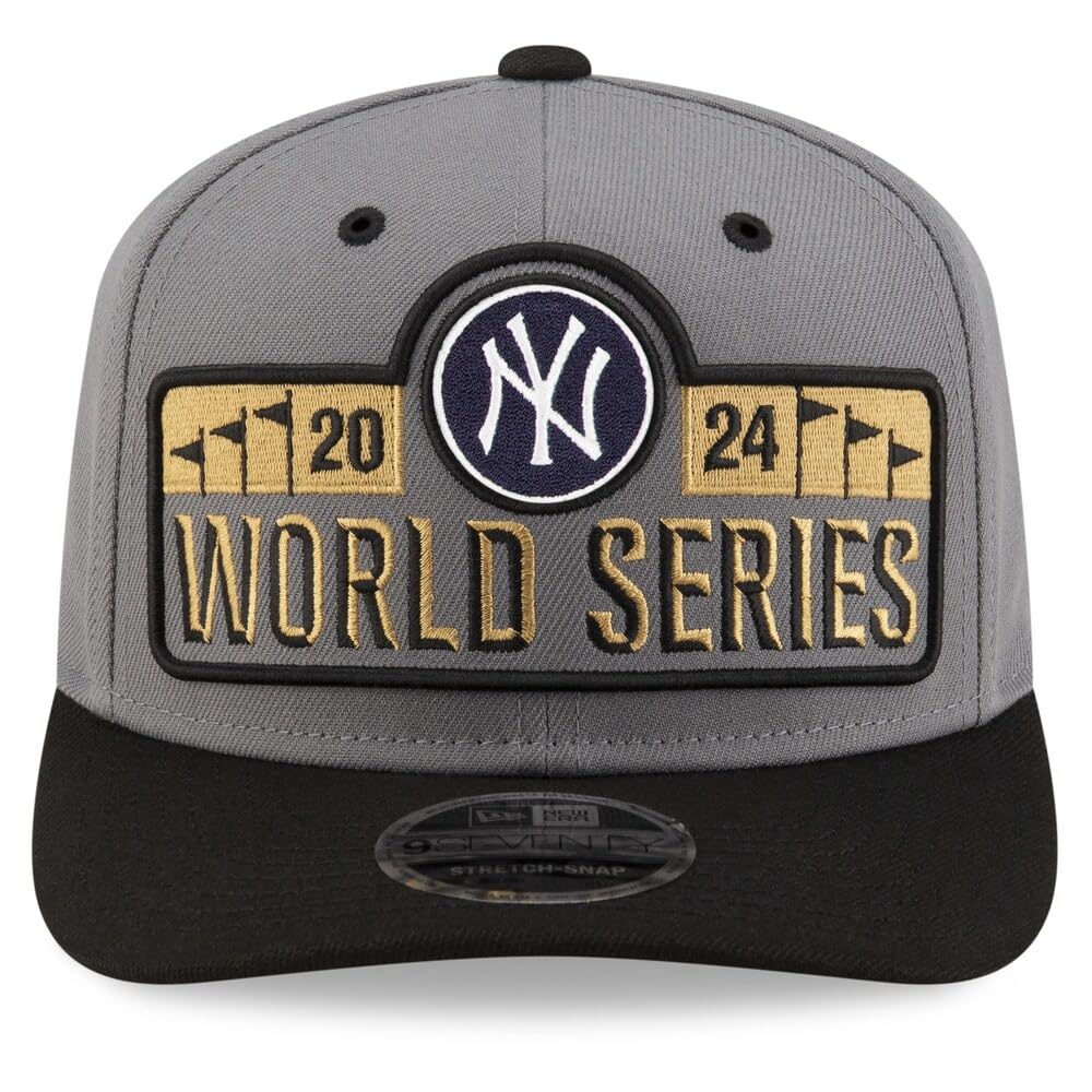 New Era NY New York Yankees 9SEVENTY 2024 World Series Gold Patch Snapback Cap, Adjustable Hat