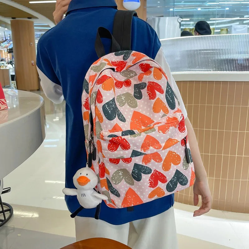 Women's Backpack Large Capacity Backpacks Fashion Graffiti Printing  Casual College Student School Bags for Girl Teenage Mochila