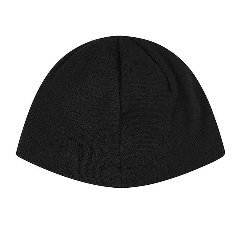 Women Beanie Korean Letter Jacquard Black Winter Warm Knit Vintage Y2k Hats Streetwear Wool Fashion Aesthetic Unisex Accessories