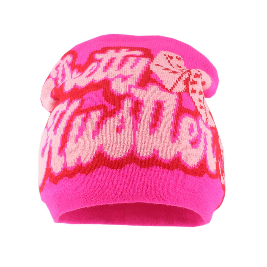 2024 New Ins Design Women Beanie American vintage Y2k Hats Girls Winter Warm Knitted Letter Skullies Beanies Hiphop Cap