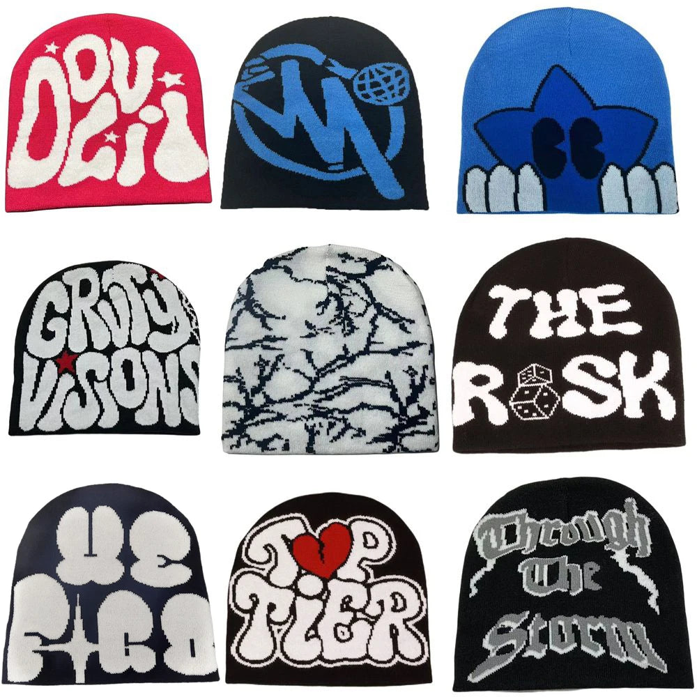 Beanies For Women Men Couple Y2K Hats Ins Fashion Bonnet Kpop Wool Skullies Hoods Lady Hats Accessories Gorro шапка