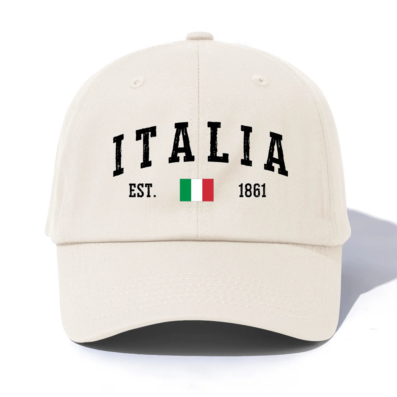 1pc ITALIA Print  Baseball Cap for Adults,  Minimalist Retro Style Casual Soft Adjustable Dad Hat, Perfect As Gift