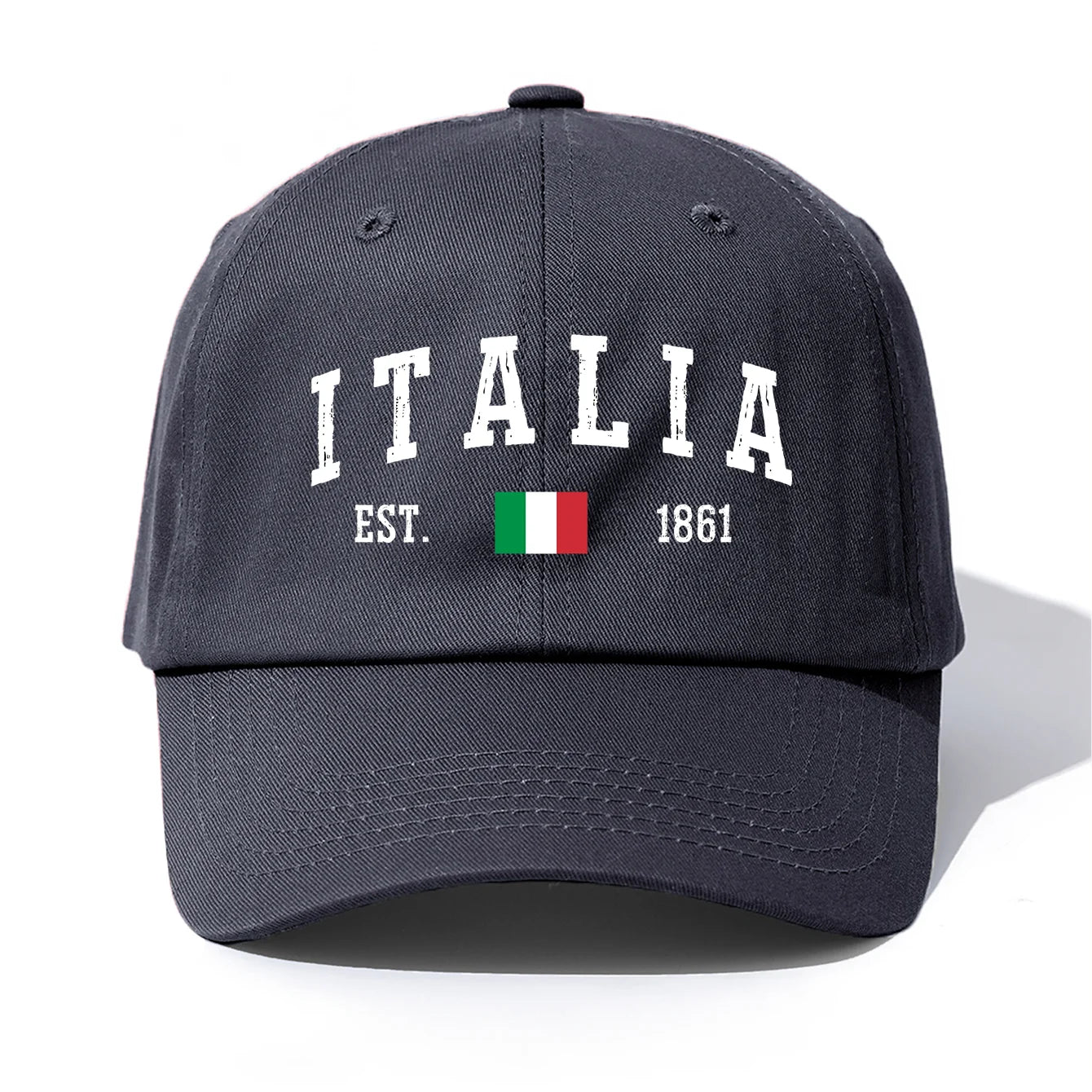 1pc ITALIA Print  Baseball Cap for Adults,  Minimalist Retro Style Casual Soft Adjustable Dad Hat, Perfect As Gift