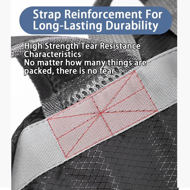 Large capacity outdoor foldable portable men's and women's backpack waterproof bag casual backpack - Caps Fitted