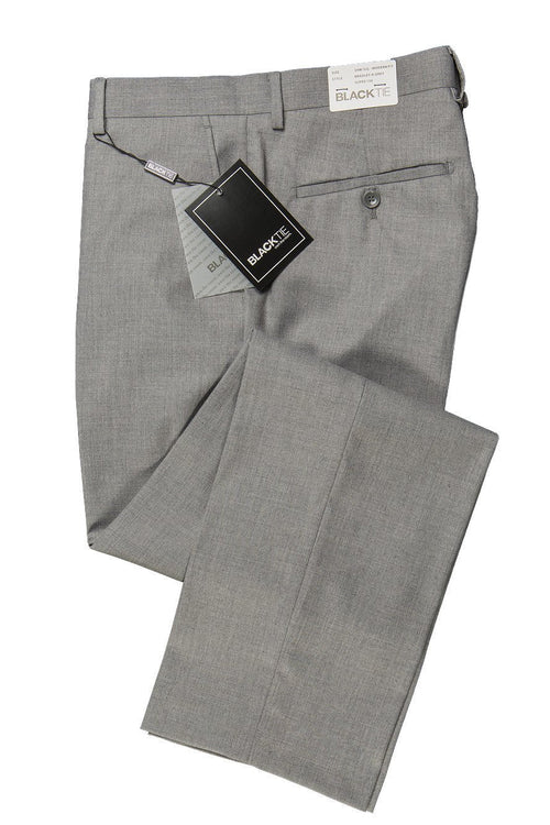 "Bradley" Heather Grey Luxury Wool Blend Suit Pants - Caps Fitted
