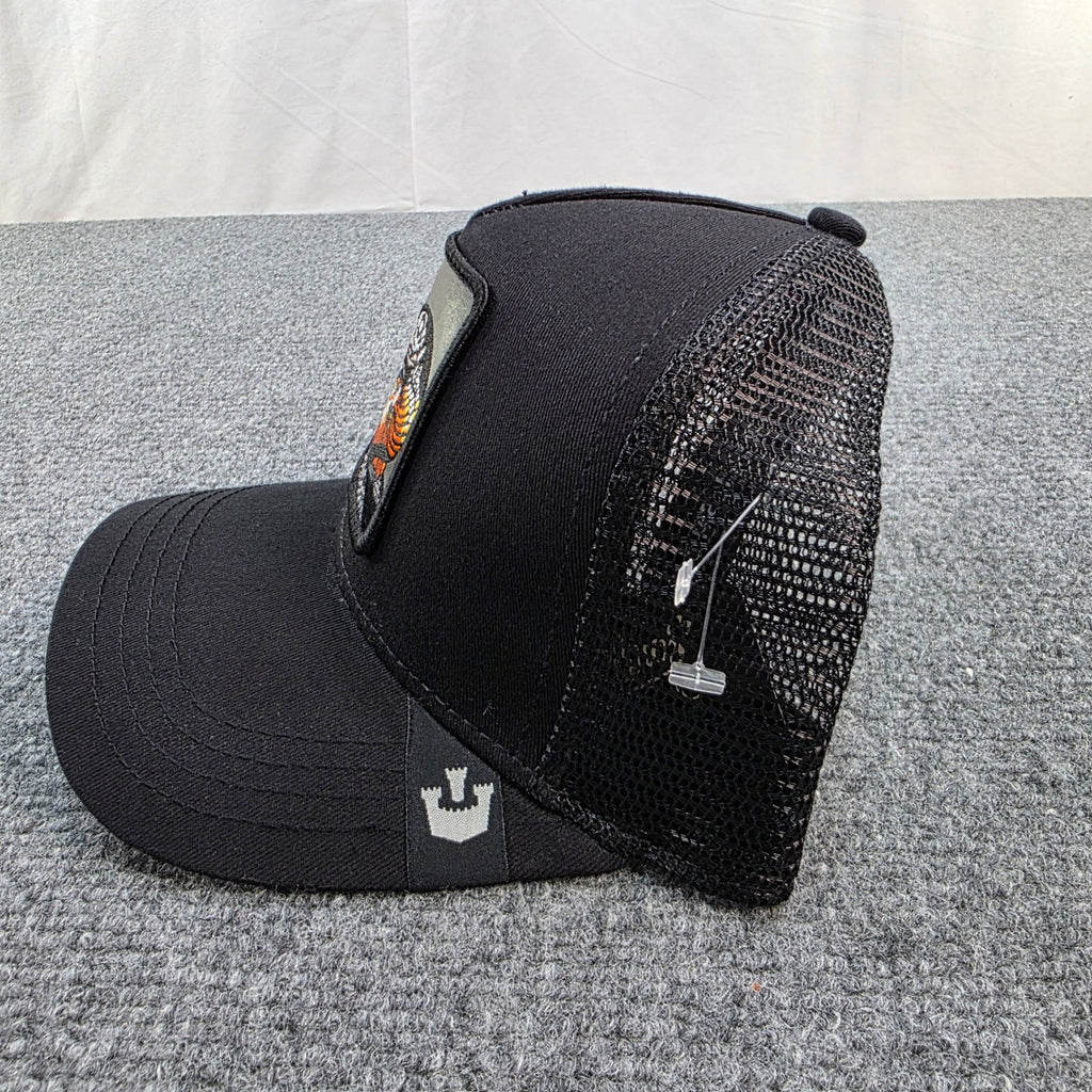 Goorin Bros. The Farm Mamba Snake Trucker Hat Baseball Cap Black Adjustable NWT - Caps Fitted