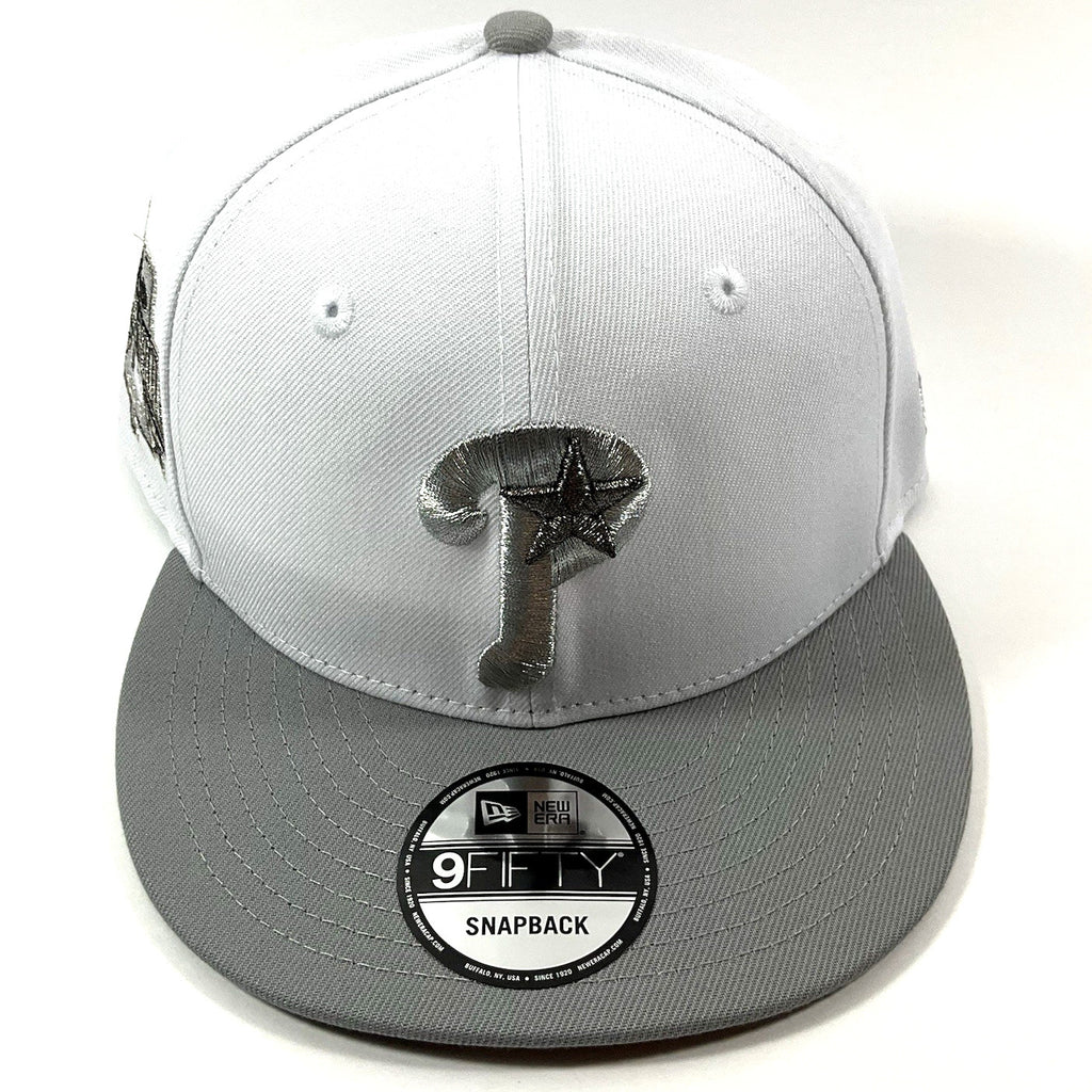 New Era Philadelphia Phillies Exclusive Wht Grey 9FIFTY Snapback Hat Cap - Caps Fitted