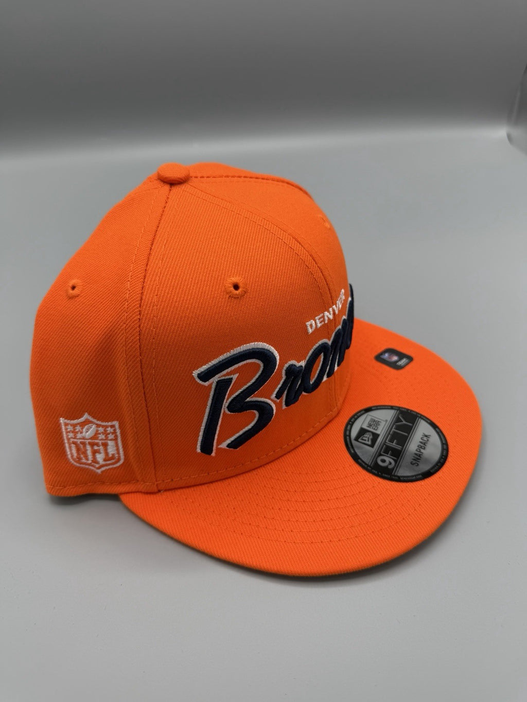 Denver Broncos Script New Era 9Fifty Snapback Hat Cap Men NFL Football Orange - Caps Fitted