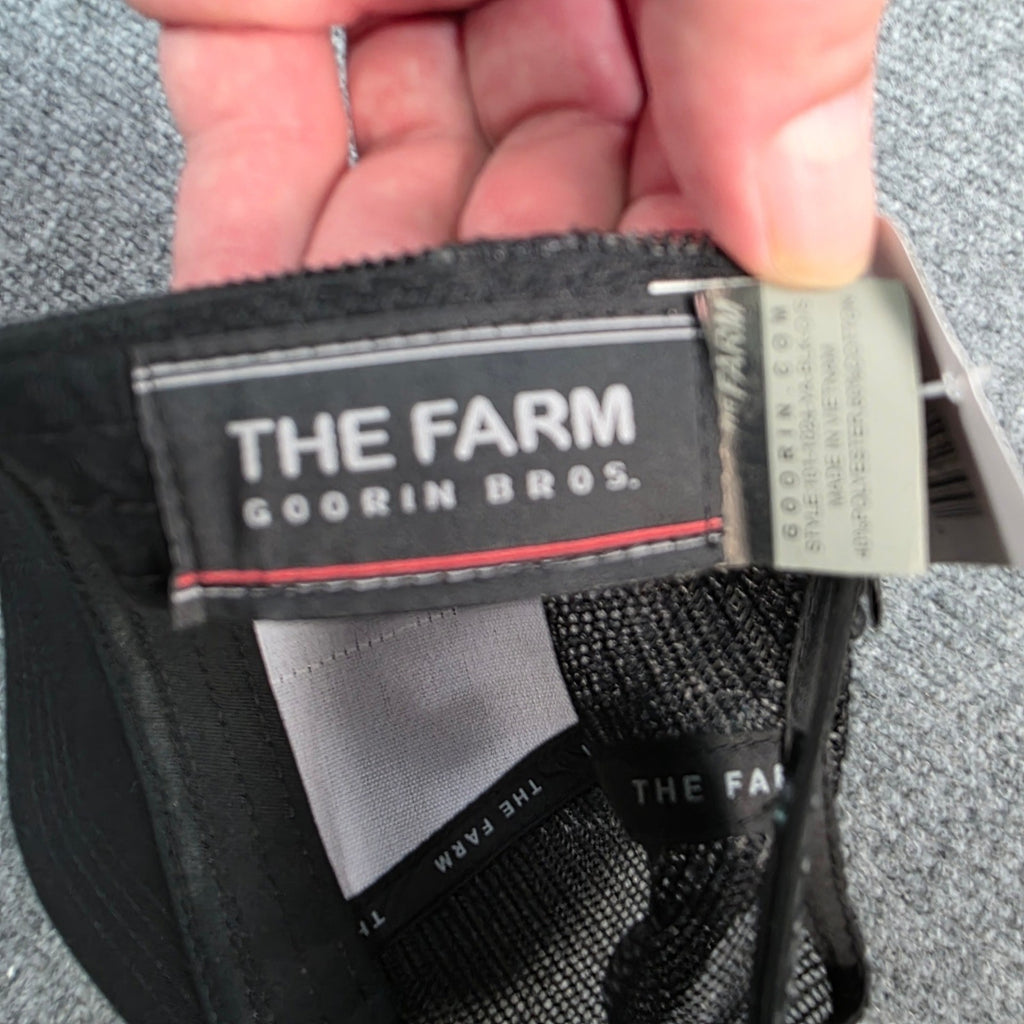 Goorin Bros. The Farm Mamba Snake Trucker Hat Baseball Cap Black Adjustable NWT - Caps Fitted