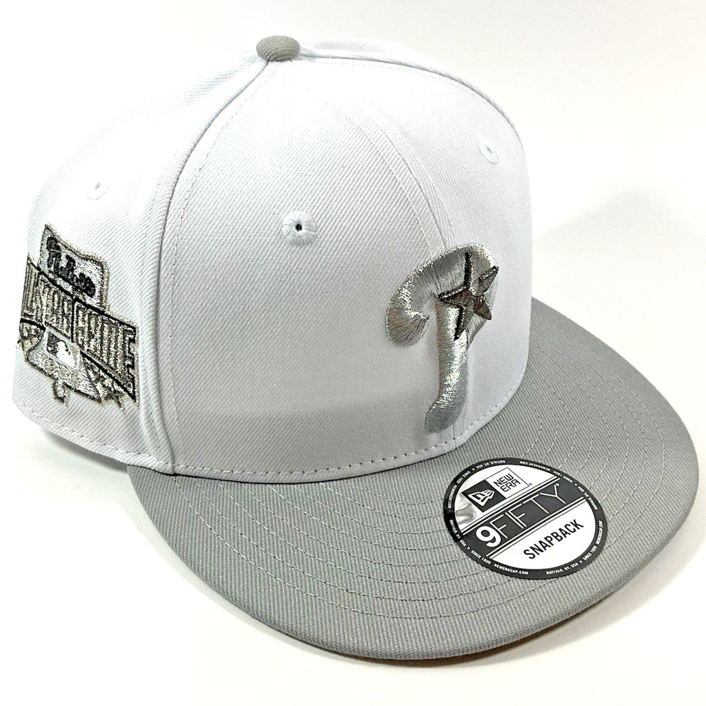 New Era Philadelphia Phillies Exclusive Wht Grey 9FIFTY Snapback Hat Cap - Caps Fitted