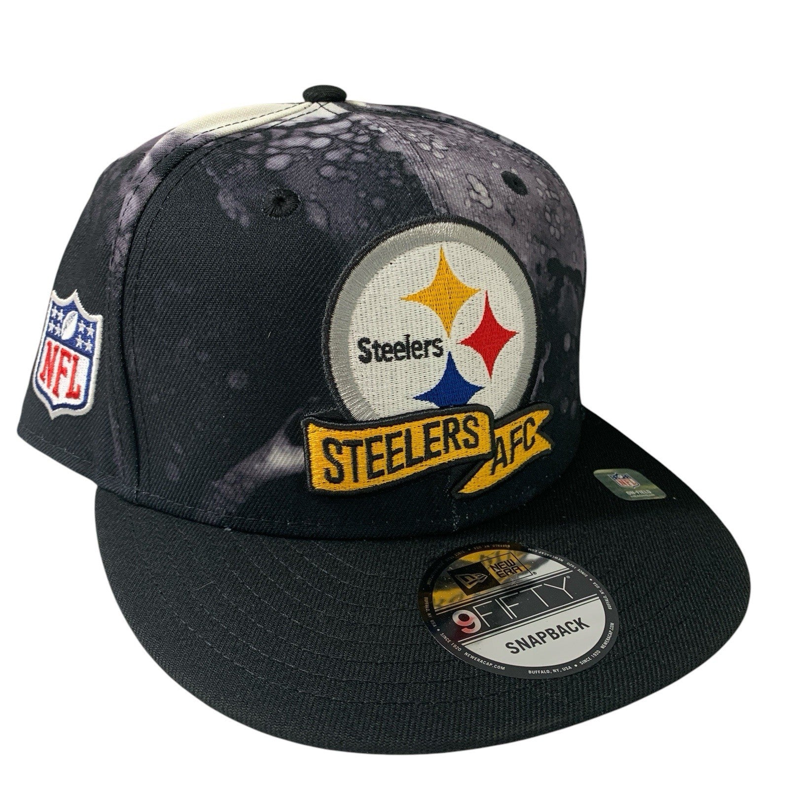 Pittsburgh Steelers New Era 9FIFTY NFL Sideline Ink Dye Black Adjustable Cap Hat