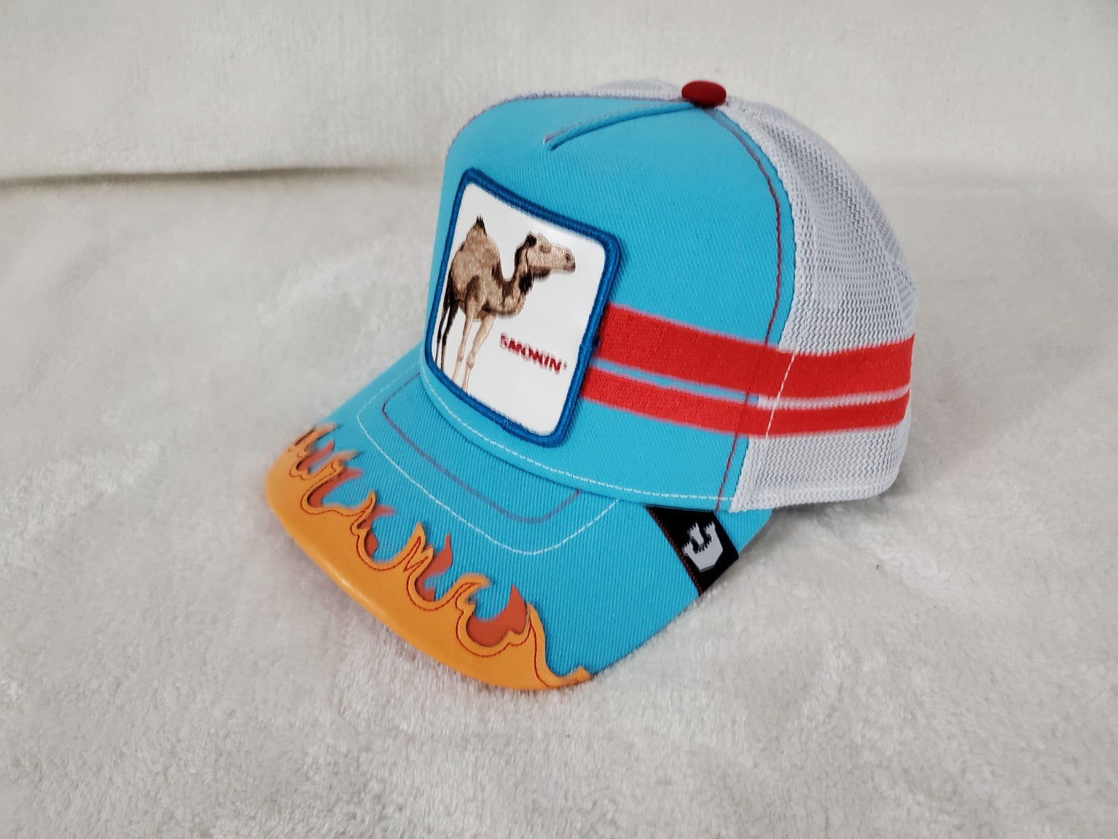 GOORIN BROS THE FARM SOMEBODY STOP ME CURVED TRUCKER SNAPBACK MENS HAT CAMEL NEW