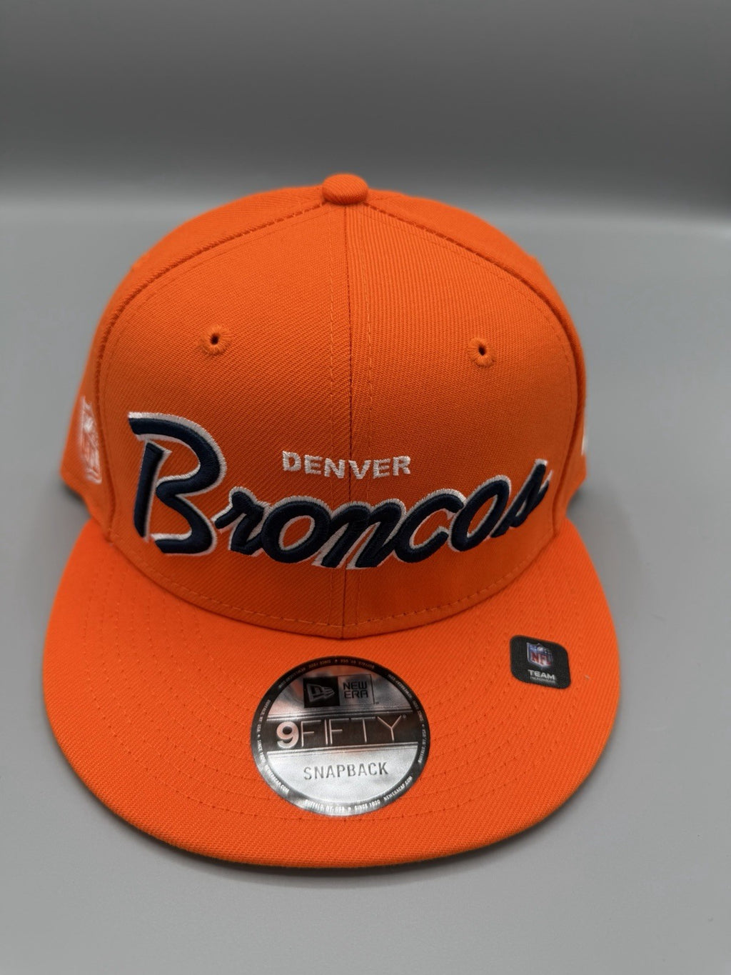 Denver Broncos Script New Era 9Fifty Snapback Hat Cap Men NFL Football Orange - Caps Fitted