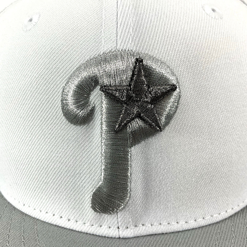 New Era Philadelphia Phillies Exclusive Wht Grey 9FIFTY Snapback Hat Cap - Caps Fitted