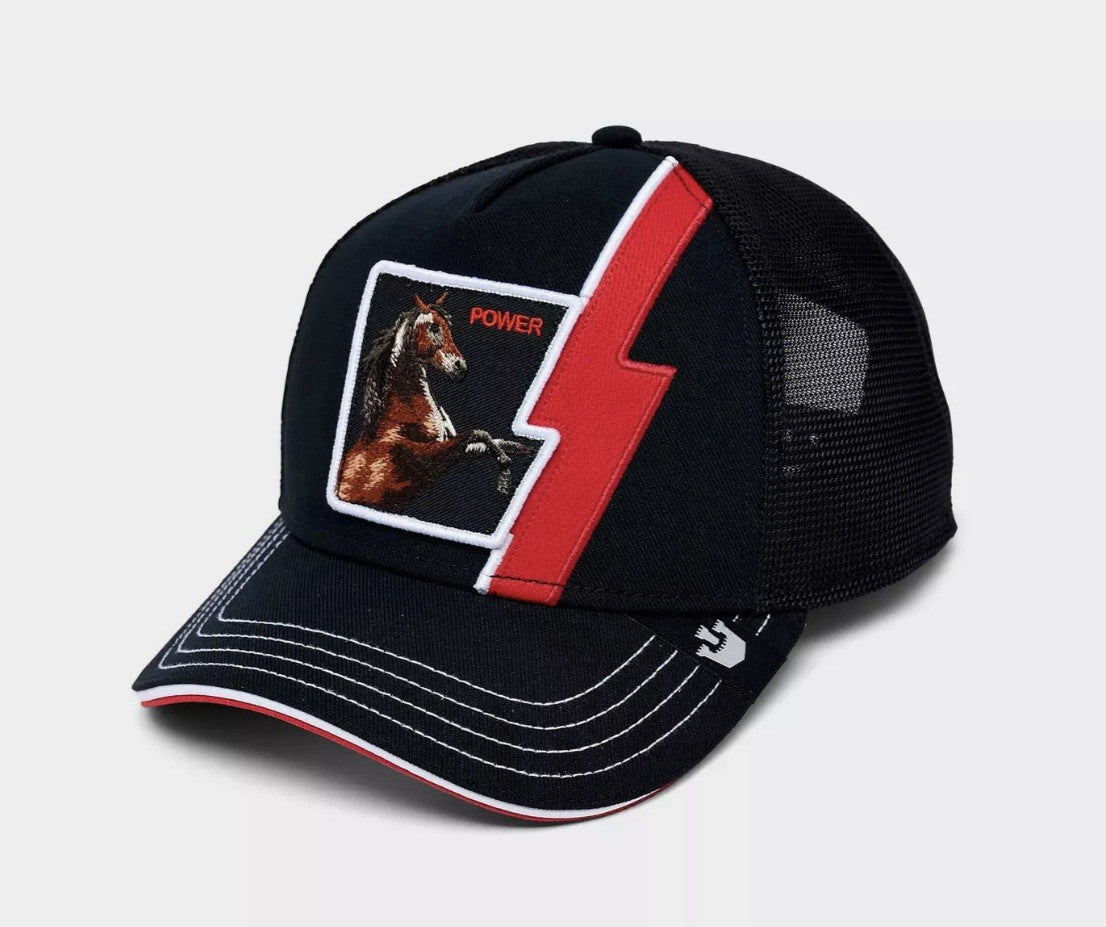 GOORIN BROS. The Farm Horse Power HP Trucker Hat Cap Black 101-2463 One Size NEW