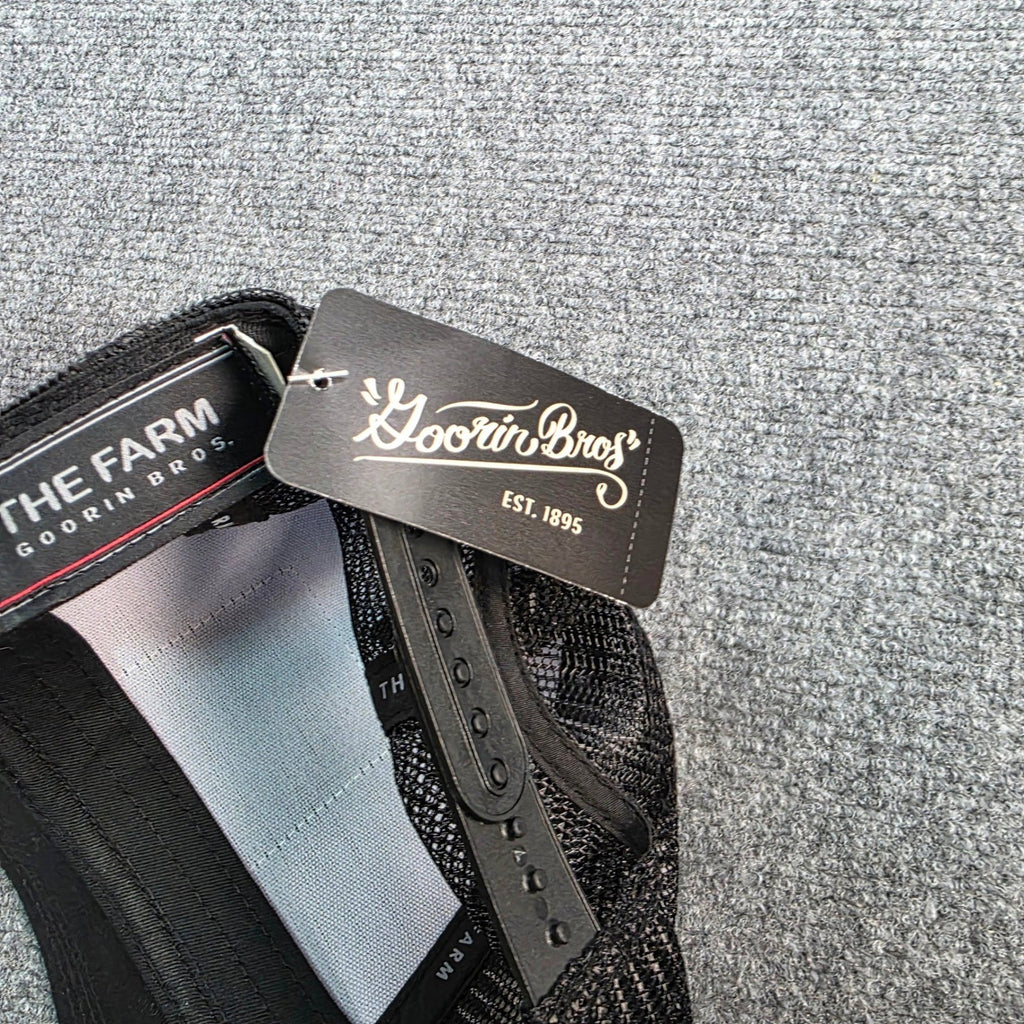 Goorin Bros. The Farm Mamba Snake Trucker Hat Baseball Cap Black Adjustable NWT - Caps Fitted